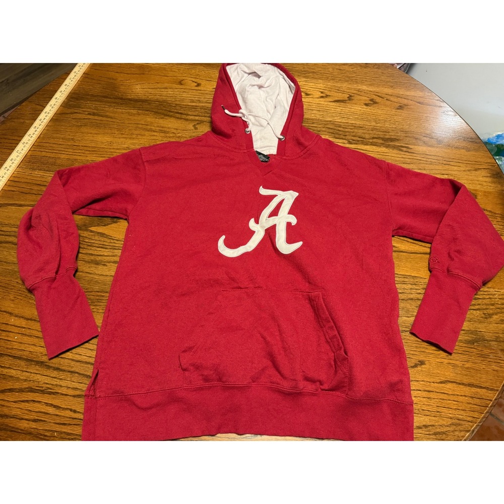 Colosseum Alabama Crimson Tide Womens Hoodie Red Script A Sweatshirt L
